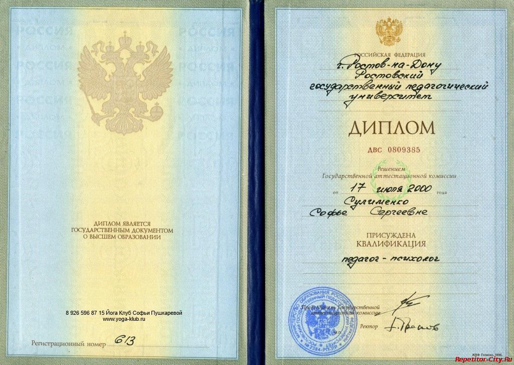 Документ об образовании 1 Репетитор и ассоциация репетиторов